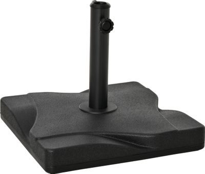 Outsunny Sonnenschirmständer 20 kg Schirmständer für Sonnenschirm Schirmstangen 30-38 mm Sonnenschirmfuß für Garten Terrasse Balkon Zement 41,5 x 41,5 Schwarz