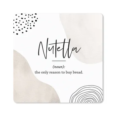 Produktbild von MuchoWow® Mauspad Mousepad Zitate - Nutella - Sprichwörter - Wörterbuch - Nutella Definition 30x30 cm - Mousepads - Maus Mat - Pad - Mausunterlage - Gaming