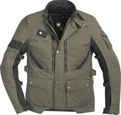Obrázek produktu pro Merlin Mahala Pro D3O Explorer motocyklová textilní bunda, olivově zelená/černá, XL