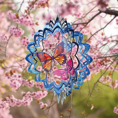 Produktbild von Windgong 3D Schmetterling aus Metall, 30 cm, für Innen und Außen