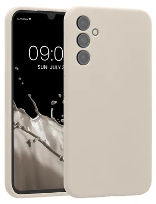 Produktbild von kwmobile Hülle kompatibel mit Samsung Galaxy A34 5G - Hülle Silikon gummiert - Handyhülle - Handy Case in Creme matt