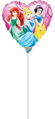 Produktbild von Aluminiumballons am Stab, 22,9 cm (ca. 23 cm) – Prinzessinnengarten