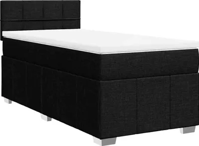 Produktbild von vidaXL Boxspringbett mit Matratze Schwarz 80x200 cm Stoff