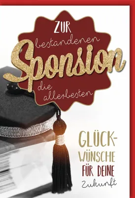 Produktbild von Sponsion - Glückwunschkarte im Format 11,5 x 17 cm mit Umschlag