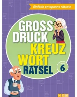 Produktbild von Großdruck Kreuzworträtsel Band 6 - Rätselbuch für Senioren & Rentner mit großer Schrift