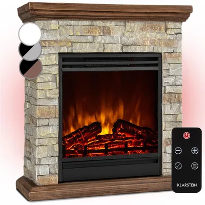 Image de Klarstein Cheminee Electrique Effet Flamme, Cheminée Electrique Decorative Chauffante de 1800W, Télécommande et Minuterie, Fausse Cheminée a LED, Chauffage Cheminée Électrique Murale a Poser