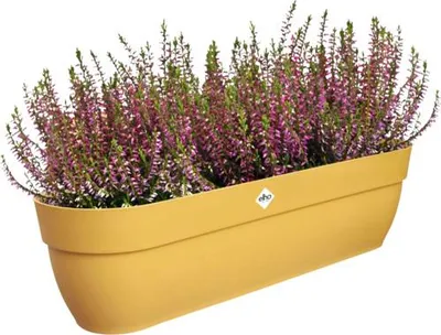 Produktbild von Blumenkasten Elho Vibia campana Easy Hanger XXL Kunststoff 69 x 23,7 x 26,8 cm honiggelb