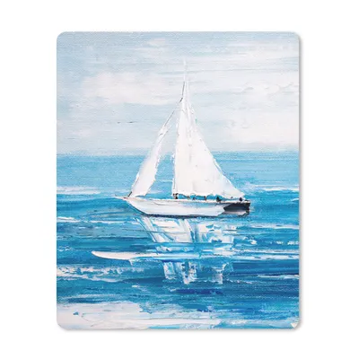 Produktbild von MuchoWow® Mauspad Mousepad Malerei - Ölfarbe - Boot - Wasser 19x23 cm - Mousepads - Maus Mat - Pad - Mausunterlage - Mauspads - Spielen