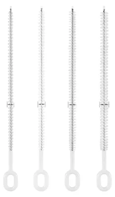 Trinkhalm-Reinigungsset, 4 Edelstahl-Bürsten 6–12 mm, 26 cm