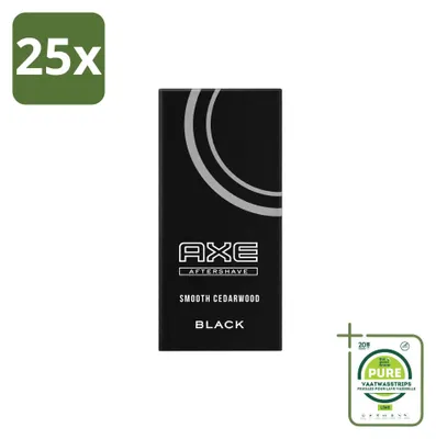Immagine prodotto di 25 confezioni di dopobarba Axe Black, 100 ml ciascuna - Confezione grande - 25 pezzi