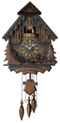 Produktbild von PRIM Kuckucksuhr Holz Braun mit Melodie 390 x 515 mm Quarzuhrwerk