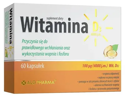 Immagine prodotto di Alg Pharma Vitamina D3, 4000 UI, 60 capsule