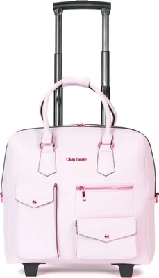 Produktbild von Damen Trolley Aktentasche Klein auf Rollen zum bequeme ziehen Pink bei Bowatex