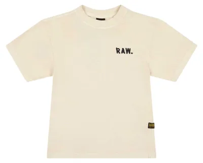 Image de G-Star - T-shirt pour enfants, col rond, coupe classique GT18477 (128) (Lait)