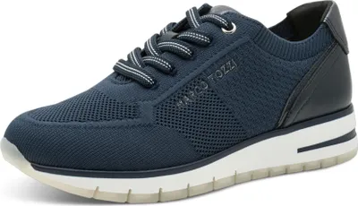 A single blue sneaker is shown against a white background.