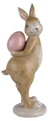 Produktbild von Clayre & Eef Dekorationsfigur Kaninchen 10x12x31 cm Beige Kunststoff