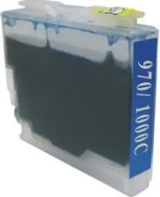 Image de cartouche d'encre compatible avec Brother LC-970 / LC-1000 XL Cyan pour DCP-130, DCP-135, DCP-150, DCP-330, DCP-350, DCP-357, DCP-540, DCP-560...
