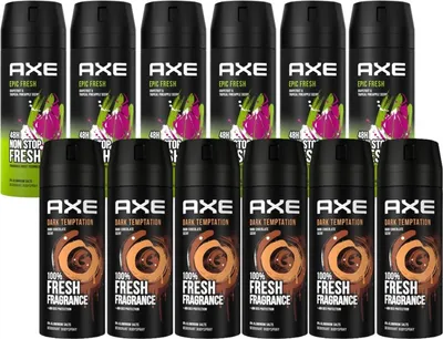 Produktbild von AXE Bodyspray 6x 150ml Dark Temptation & 6x 150ml Epic Fresh Deo Männerdeo Deodorant Deospray ohne Aluminium