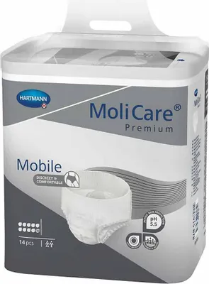 Produktbild von Hartmann MoliCare, Unisex, L, Weiß, 100 - 150 cm, 14 Stück(e), Tasche