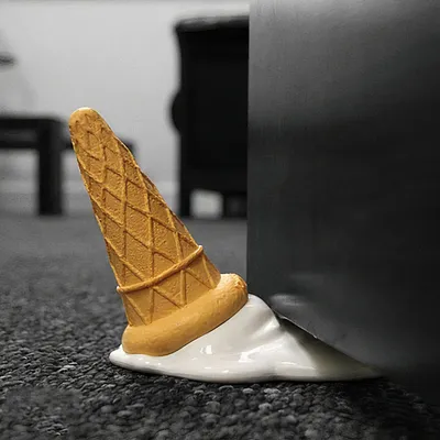 Produktbild von mad-monkey Türstopper Eiscreme, Creme, Kunststoff, für Kinder, ca. 11x9,5x10cm, ca. 130g
