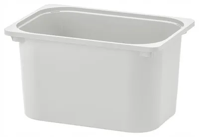 Zdjęcie produktu dla Pudełko do przechowywania IKEA TROFAST, szare, plastikowe, 42x30x23 cm