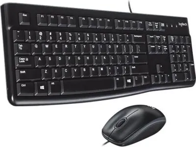 Produktbild von Logitech MK120, Kabelgebunden, USB, QWERTZ, Schwarz, Maus enthalten