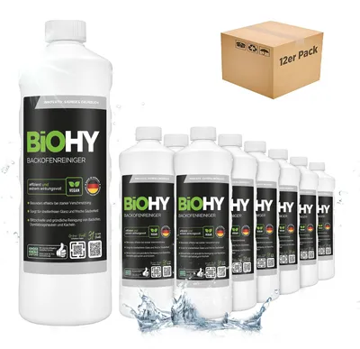 Produktbild von BiOHY Backofenreiniger 12x1L Grillreiniger Ofen Fettlöser Grillrost Konzentrat