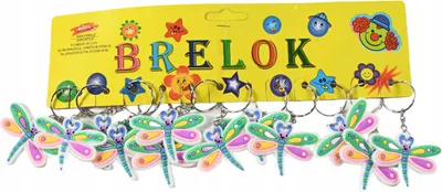 Zdjęcie produktu dla Brelok Do Kluczy Plecaka Torebki Ważka Owad Zawieszka Zestaw 12Szt