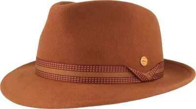 Mayser Maleo Trilby aus Wolle mit gemustertem Band in braun