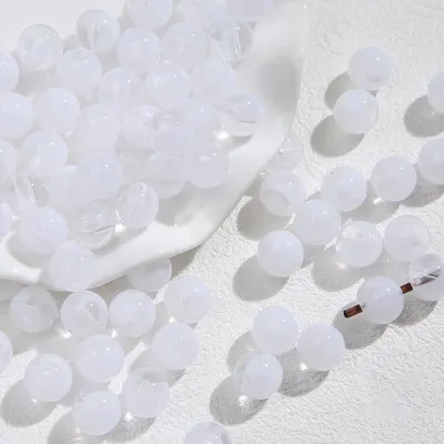 Productafbeelding van Acrylkralen - 10 mm, 200 stuks, natuursteenimitatie