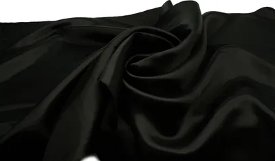 Produktbild von Satin ohne Elasthan, glatter Satin mit Glanz, Schwarz, 50 x 150 cm