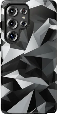 Produktbild von Schwarz-graues geometrisches Muster – Hülle Kompatibel mit Samsung Galaxy S25 Ultra