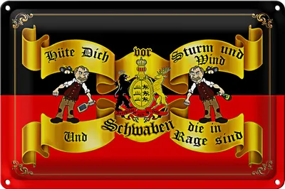 Produktbild von Blechschild Spruch 30x20cm hüte dich vor Ossis Wandschild