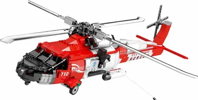 Produktbild von LEAN Toys 24742 Bausatz Rettungshubschrauber HH-60J, 1137 Teile