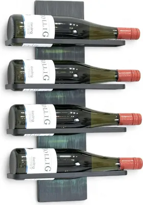 Obrázek produktu pro DanDiBo Stojan na víno Nástěnný kovový černý moderní 96695 Zelený stojan na lahve Úzký nástěnný stojan na víno Držák na lahve na víno Držák na lahve na víno