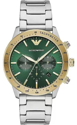 Produktbild von Emporio Armani Mario Chronograph Herren silber gold gruen