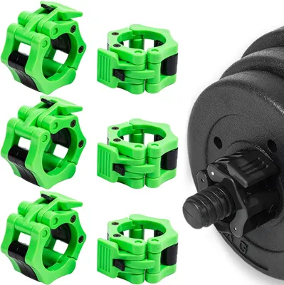 Produktbild von Fitnessgeräte-Zubehör 6 Stück Hantelverschlüsse 30 mm Hantelverschluss Schnellverschluss Langhantelklammern ABS Langhantelsicherung Krafttraining Gewi