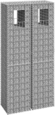 Produktbild von Maison Exclusive - Gabionensäulen 2 Stk. 40x40x180 cm Eisen