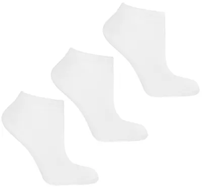 Produktbild von Sneakersocken Herren - Weiß - 3 Paar - Bambusviskose (aus Bambuszellstoff) - Größe 43-45