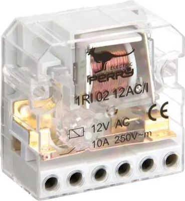 Immagine prodotto di Interruttore a impulsi PERRY 1RI0212AC/I, 12 V~, 2 contatti di commutazione