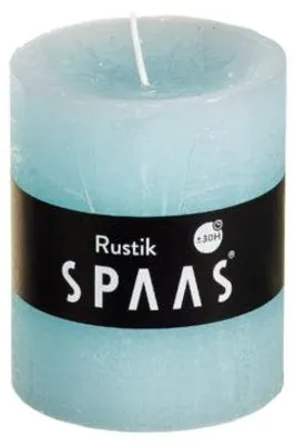 Produktbild von Spaas(r) Stumpenkerze rustikal himmelblau 7 x 8 cm | 16 Stück