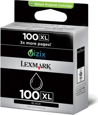 Produktbild von Lexmark 100XL, Schwarz, 2 Jahr(e), 98 mm, 32 mm, 140 mm