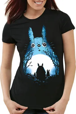 Produktbild von style3 Russmännchen Vollmond Damen T-Shirt totoro mein nachbar tonari no, Größe:M