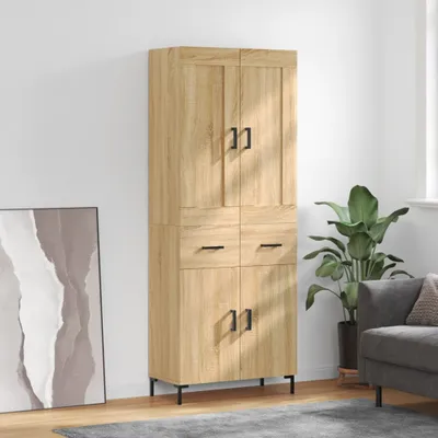 Immagine prodotto di Credenza rovere Sonoma 69,5x34x180 cm Materiale a base di legno
