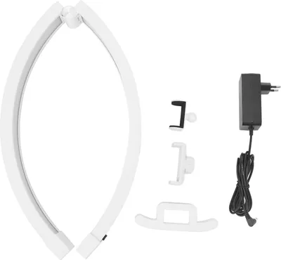 Produktbild von 22 -Zoll -Halbmondnagelschisch -Lampe 20W Touch Control Foldable Manicure Tattoo Beauty Light 3200-5600K CRI> 90 mit Telefonclip 100-240V