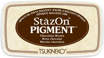 Produktbild von Tsukineko StazOn Pigment Stempelkissen Chocolate Brown / Braun