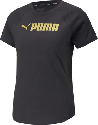 Produktbild von PUMA FIT Logo Trainingsshirt Damen 51 - puma black M