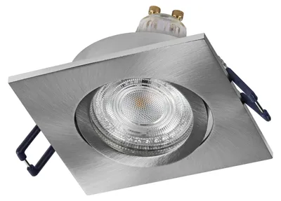Produktbild von OSRAM Spot Set LED Einbaustrahler Quadrat Flexibel Satin-Nickel, 4,5W 2700K Warmweiß, Aluminium, Click-Montage, 3er-Set