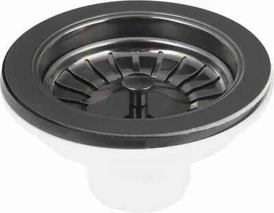 Produktbild von Bruckner Waschbecken Edelstahl Auslass 6/4", gun metal