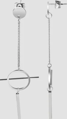 Produktbild von Akzent Edelstahl Ohrstecker, silberfarbig